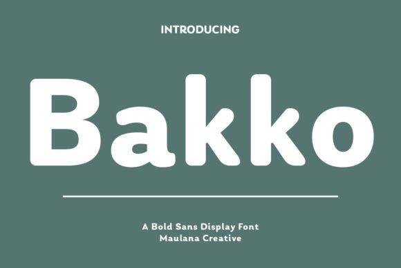 Bakko Typeface for Modern Editorial Design