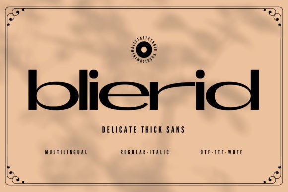Blierid: A Chic Sans Serif Font for Elegant Branding