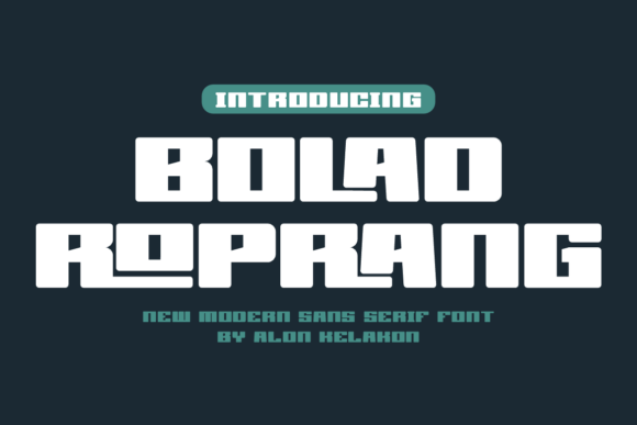 Bolad Roprang Typeface for Crafters