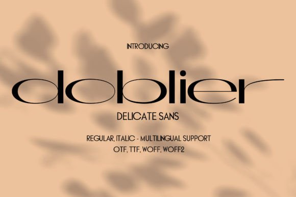 Doblier: A Sleek Sans Serif Font for Modern Web Design