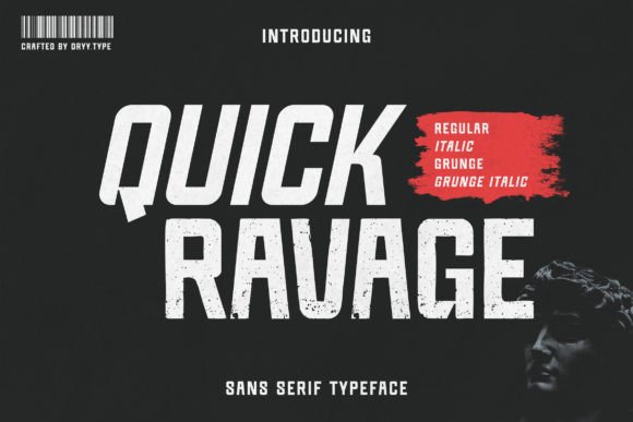 Quick Ravage: A Bold Sans Serif Font for Modern Editorial Design