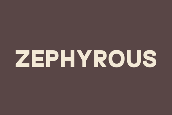 Zephyrous: A Modern Sans Serif Font for Branding